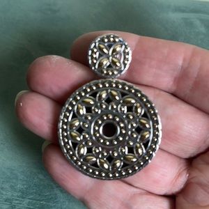 John Hardy 18k and sterling silver pendant